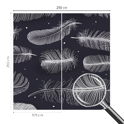 Selbstklebende Fototapete fürs Wohnzimmer Feine Federn