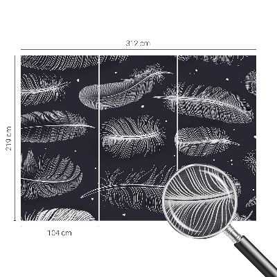 Selbstklebende Fototapete fürs Wohnzimmer Feine Federn