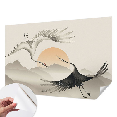 3D-Fototapete fürs Schlafzimmer Ostkräne