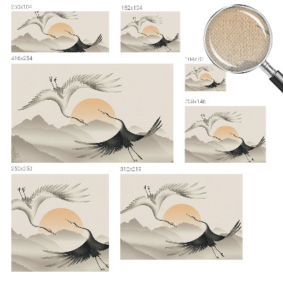 3D-Fototapete fürs Schlafzimmer Ostkräne