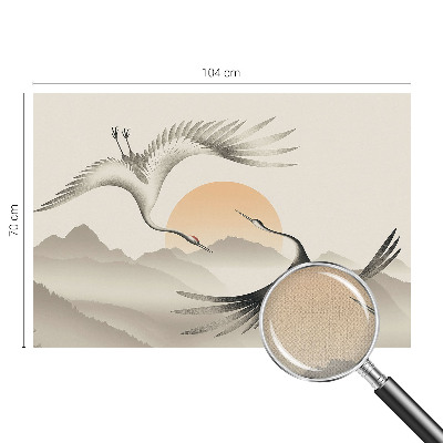 3D-Fototapete fürs Schlafzimmer Ostkräne