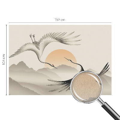 3D-Fototapete fürs Schlafzimmer Ostkräne