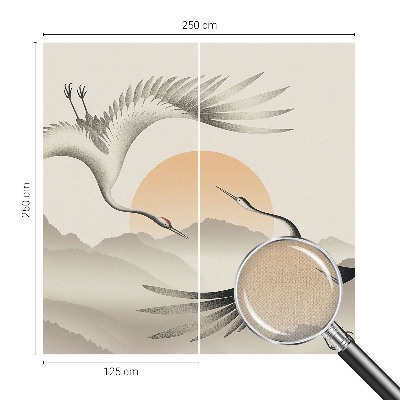 3D-Fototapete fürs Schlafzimmer Ostkräne