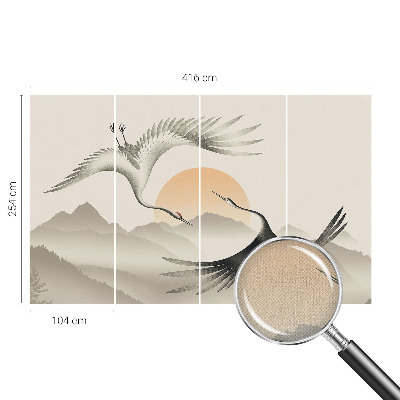 3D-Fototapete fürs Schlafzimmer Ostkräne