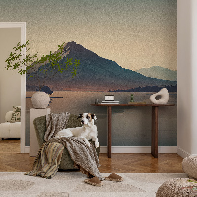 Vintage tapete Berglandschaft