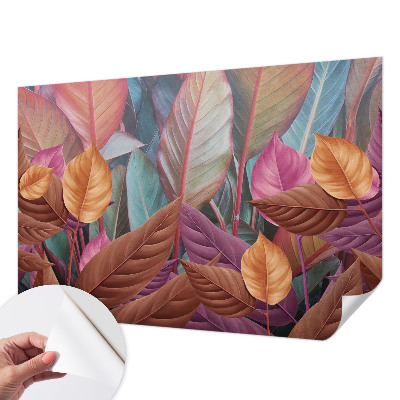 3D-Fototapete Bunte Blätter