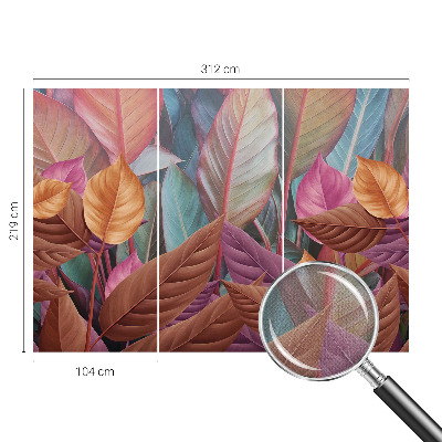 3D-Fototapete Bunte Blätter