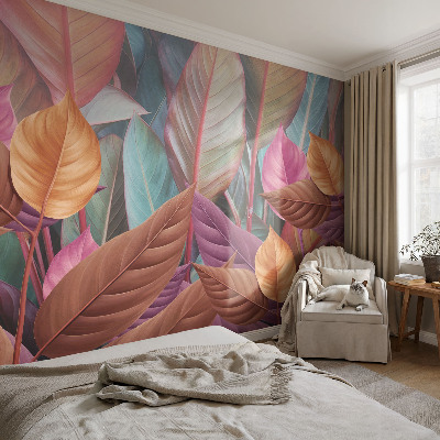 3D-Fototapete Bunte Blätter