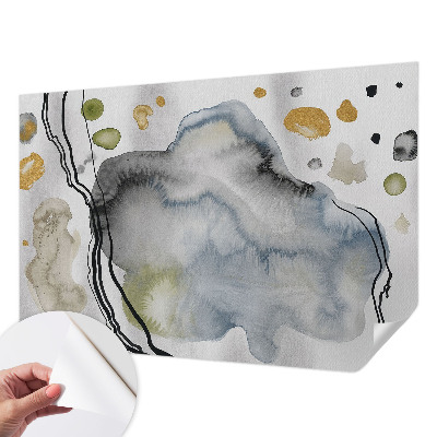 3D-Fototapete fürs Wohnzimmer Abstrakte Aquarellmalerei