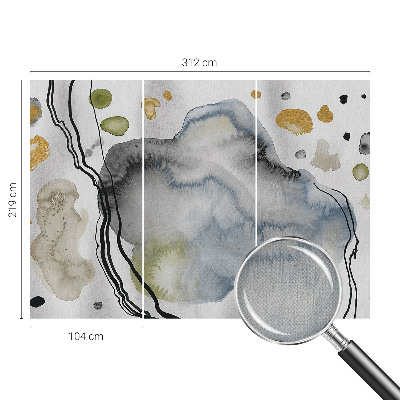 3D-Fototapete fürs Wohnzimmer Abstrakte Aquarellmalerei