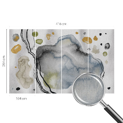 3D-Fototapete fürs Wohnzimmer Abstrakte Aquarellmalerei