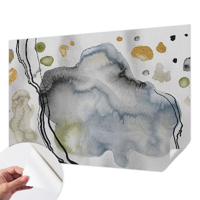 3D-Fototapete fürs Wohnzimmer Abstrakte Aquarellmalerei