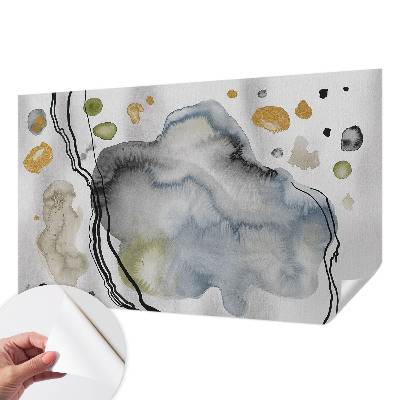 3D-Fototapete fürs Wohnzimmer Abstrakte Aquarellmalerei