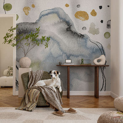 3D-Fototapete fürs Wohnzimmer Abstrakte Aquarellmalerei