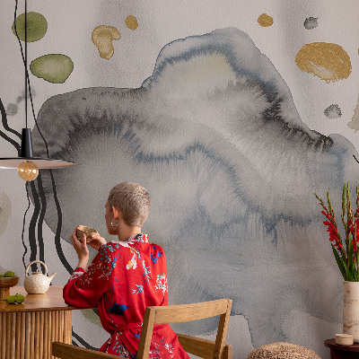 3D-Fototapete fürs Wohnzimmer Abstrakte Aquarellmalerei