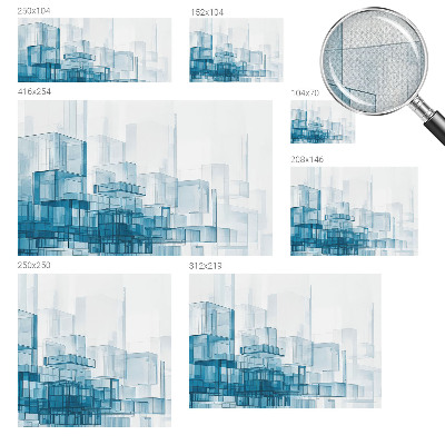 3D-Fototapete fürs Schlafzimmer Transparente Würfel