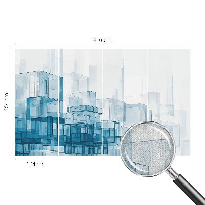 3D-Fototapete fürs Schlafzimmer Transparente Würfel