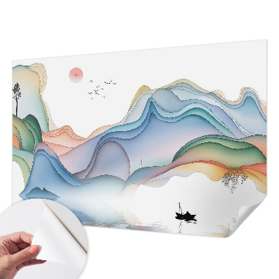 Selbstklebende Fototapete fürs Wohnzimmer Traumlandschaft