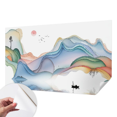 Selbstklebende Fototapete fürs Wohnzimmer Traumlandschaft