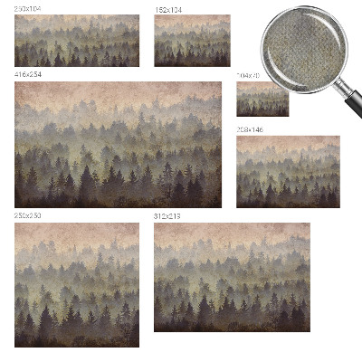 3D-Fototapete fürs Schlafzimmer Waldnebel