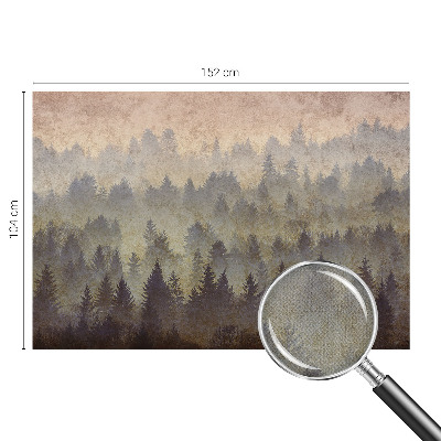 3D-Fototapete fürs Schlafzimmer Waldnebel