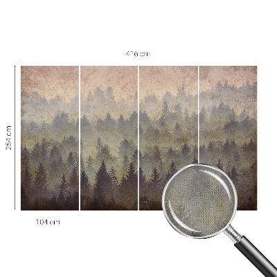 3D-Fototapete fürs Schlafzimmer Waldnebel