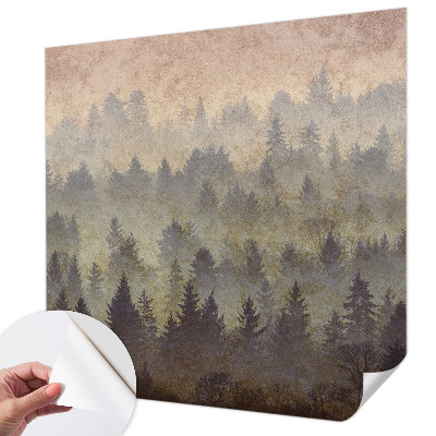 3D-Fototapete fürs Schlafzimmer Waldnebel