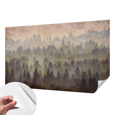 3D-Fototapete fürs Schlafzimmer Waldnebel