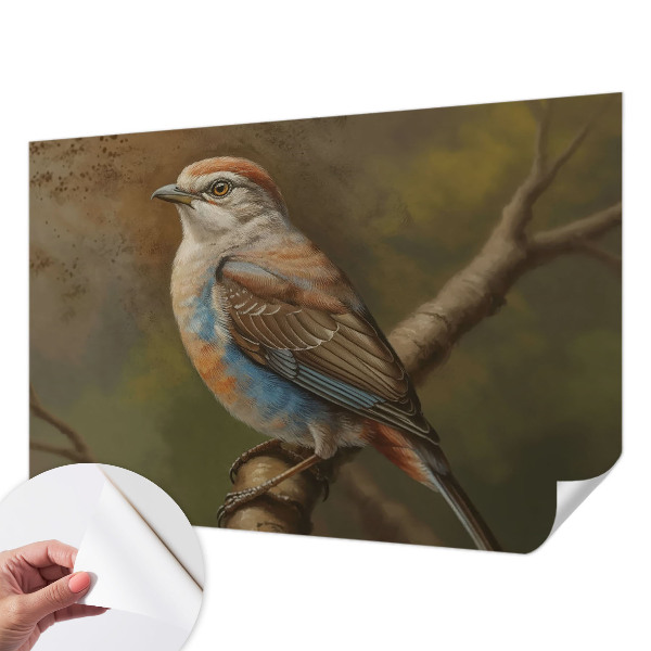 3D-Fototapete fürs Wohnzimmer Vogelporträt