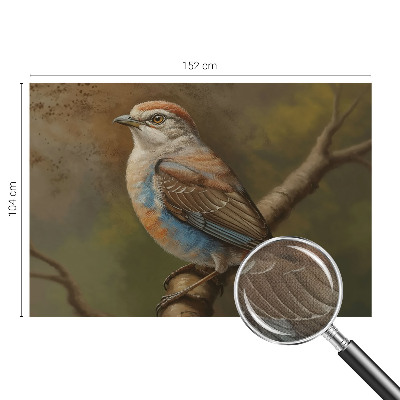 3D-Fototapete fürs Wohnzimmer Vogelporträt