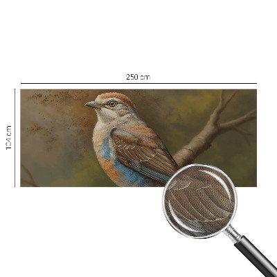 3D-Fototapete fürs Wohnzimmer Vogelporträt