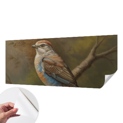 3D-Fototapete fürs Wohnzimmer Vogelporträt