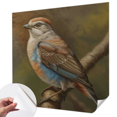 3D-Fototapete fürs Wohnzimmer Vogelporträt