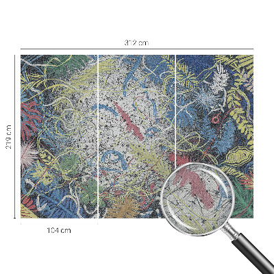 Motivtapete fürs Wohnzimmer Pflanzenwirbel