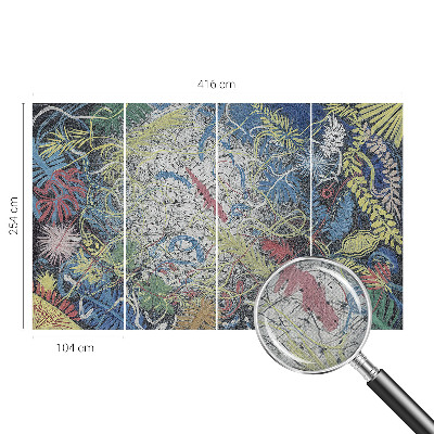 Motivtapete fürs Wohnzimmer Pflanzenwirbel