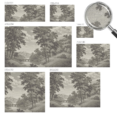 Hochwertige Bildtapete Burg und Brücke