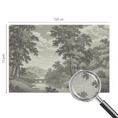 Hochwertige Bildtapete Burg und Brücke