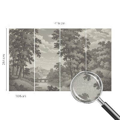 Hochwertige Bildtapete Burg und Brücke