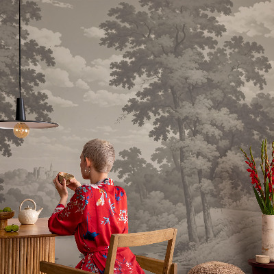 Hochwertige Bildtapete Burg und Brücke