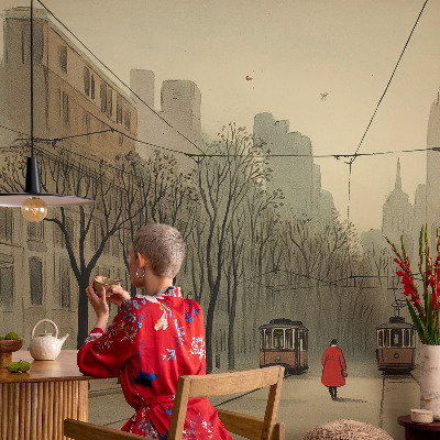 Selbstklebende Fototapete für die Wand Urbane Symmetrie