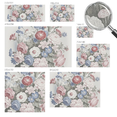 3D-Fototapete Bunter Blumenstrauß