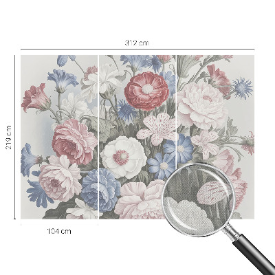 3D-Fototapete Bunter Blumenstrauß