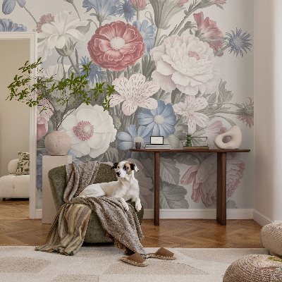 3D-Fototapete Bunter Blumenstrauß