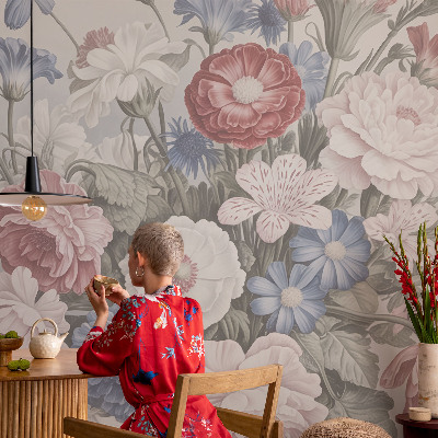 3D-Fototapete Bunter Blumenstrauß