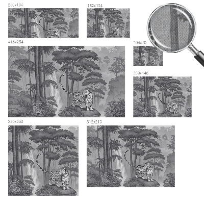 Fototapete in 3D-Optik Tropischer Dschungel