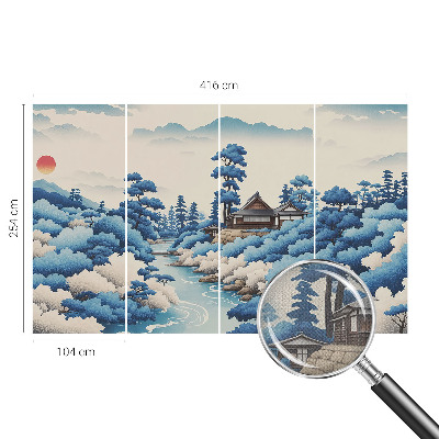 3D-Fototapete fürs Schlafzimmer Friedliche Natur