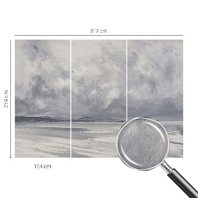 3D-Fototapete fürs Wohnzimmer Ein Sturm am Horizont
