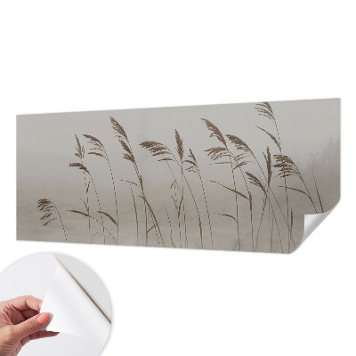 Moderne Fototapete nach Maß Gräser im Nebel