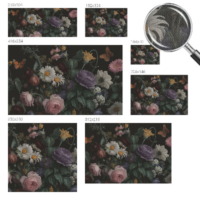 Selbstklebende Fototapete für die Wand Florale Eleganz