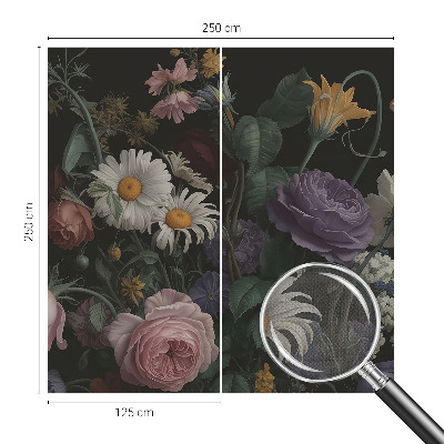 Selbstklebende Fototapete für die Wand Florale Eleganz